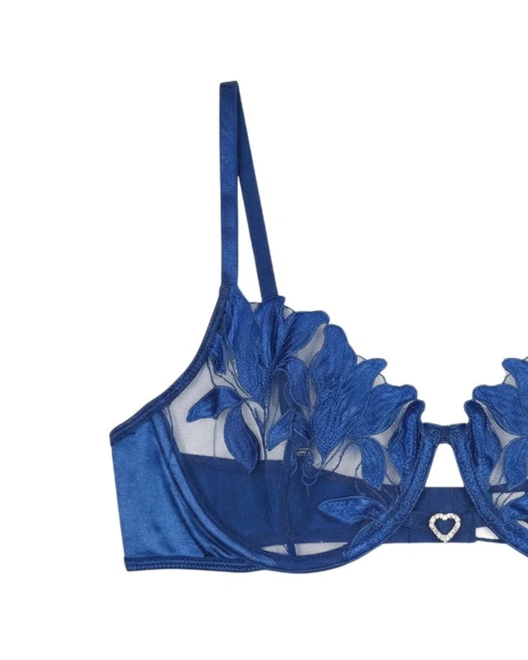 Non Padded Bra Set - Roselle Bloom - Blue