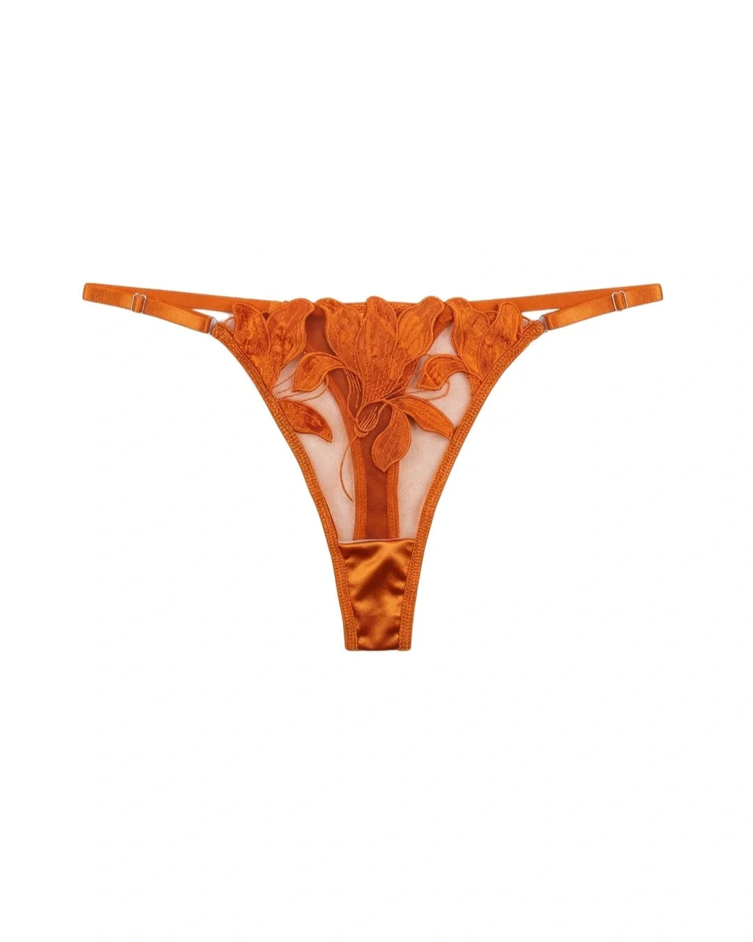 Non Padded Bra Set - Roselle Bloom - Rust