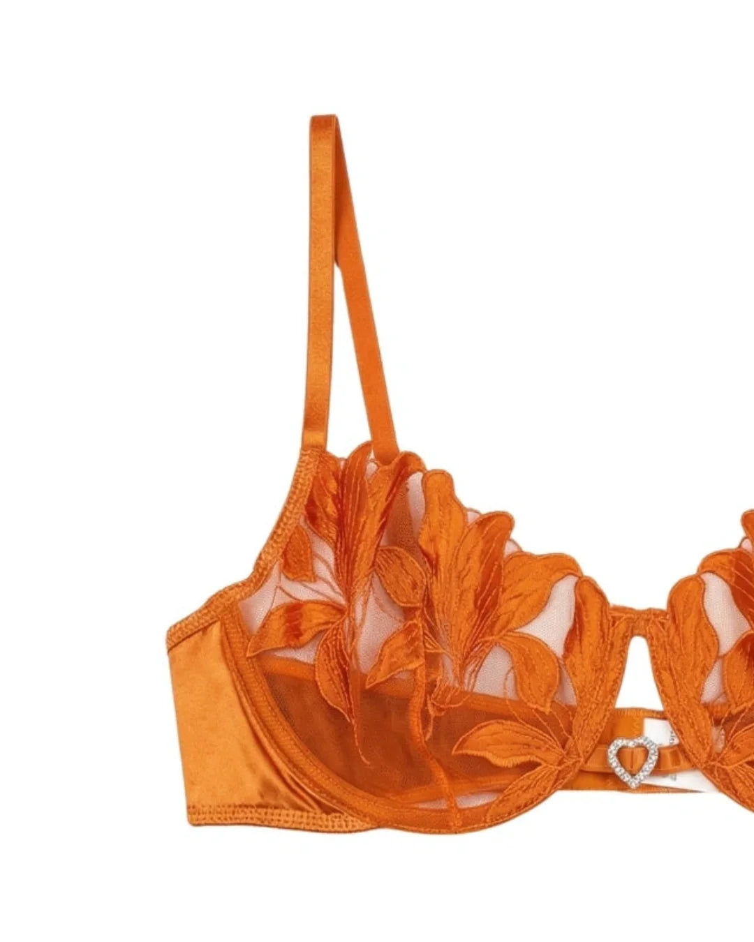 Non Padded Bra Set - Roselle Bloom - Rust