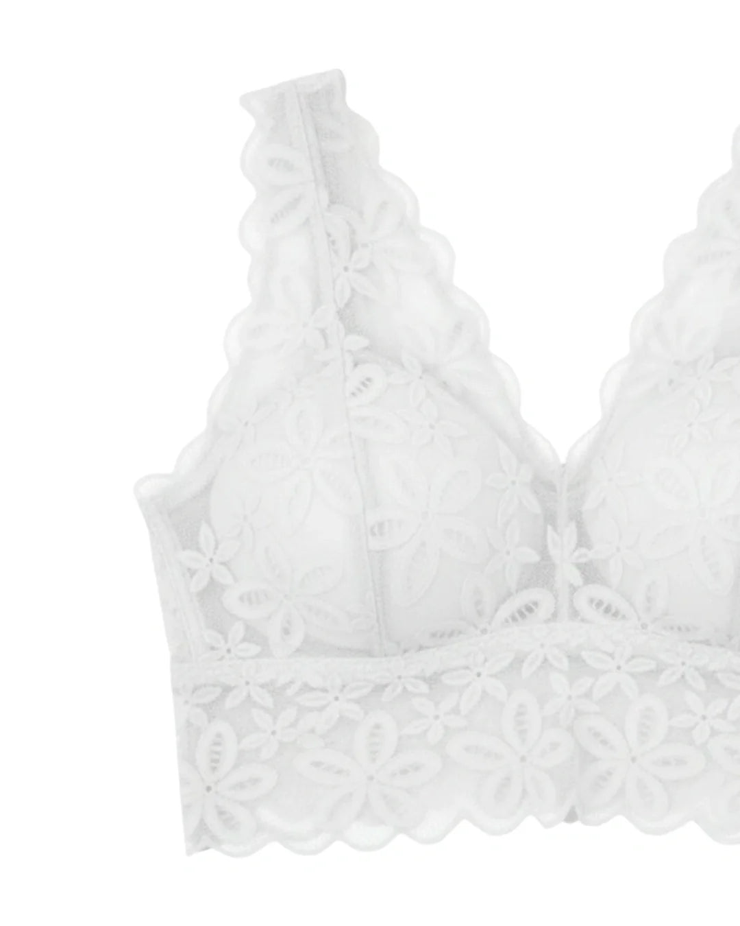 Padded Bralette - Lace Flux - White