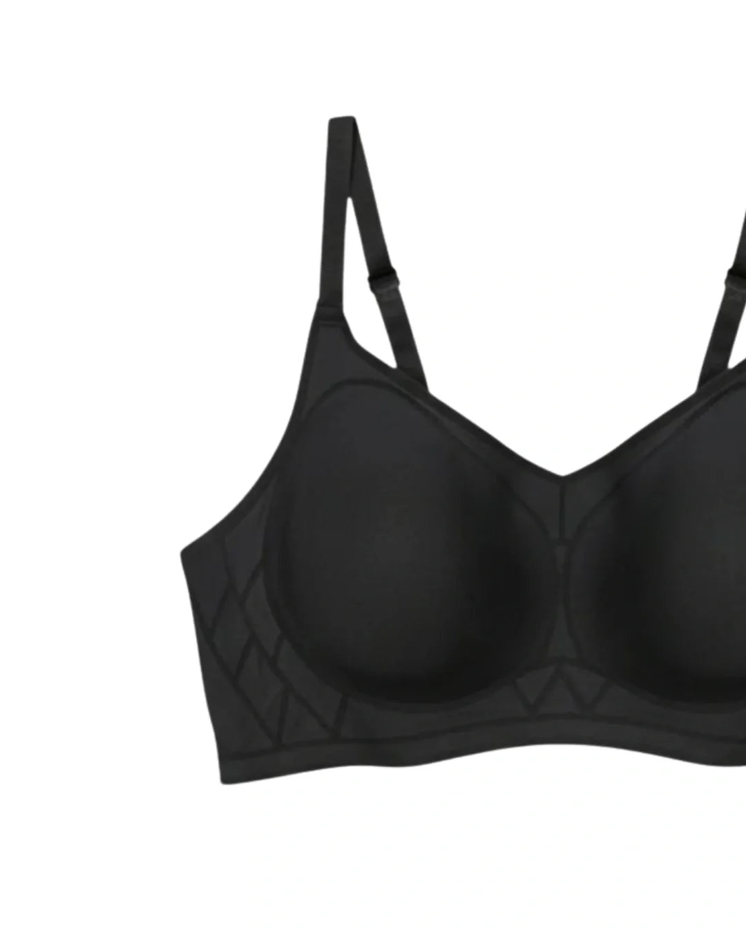 Padded Seamless Smooth Comfort Bra - Black