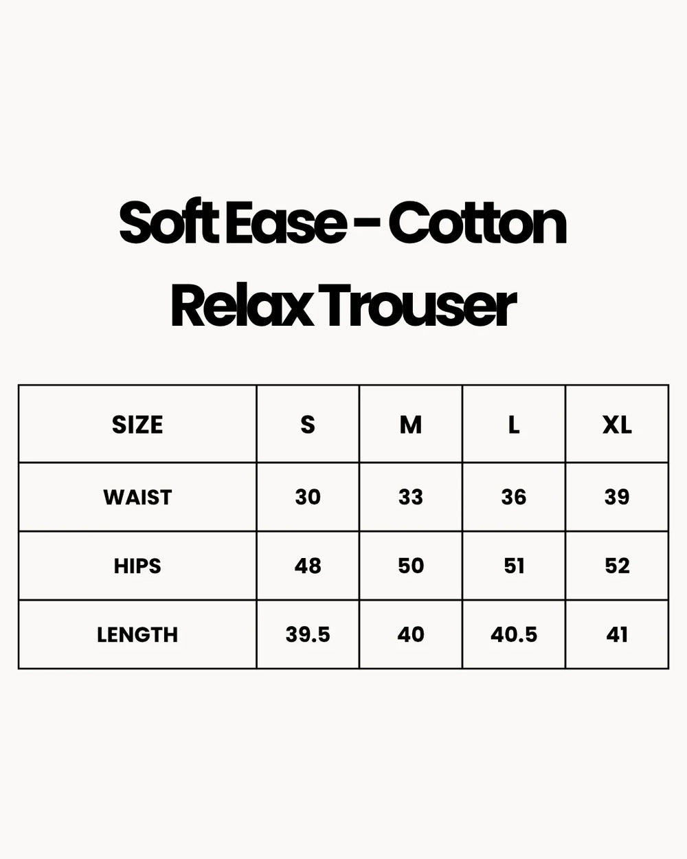 Soft Ease - Cotton Relax Trouser - Black