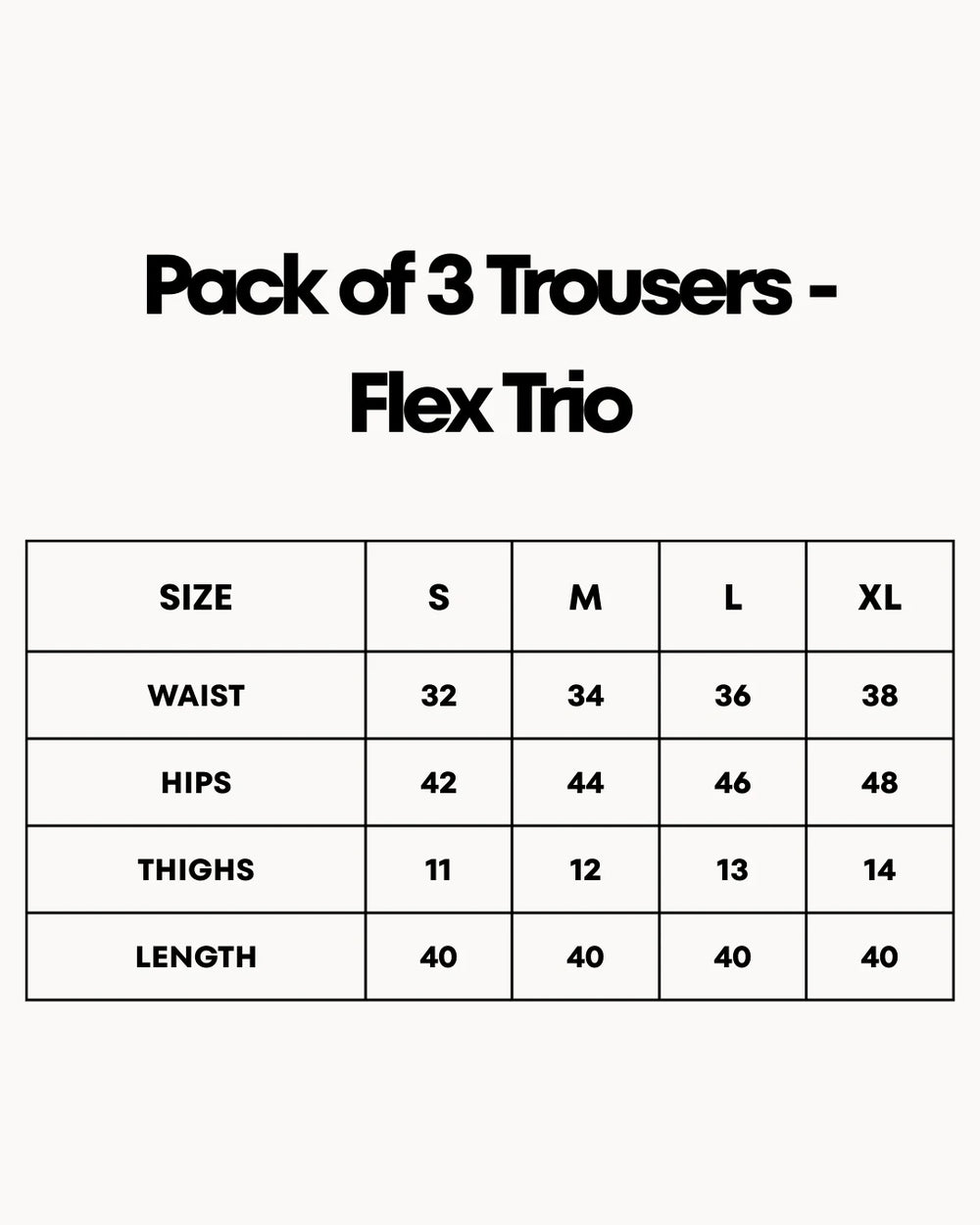 Pack of 3 Trousers - Flex Trio