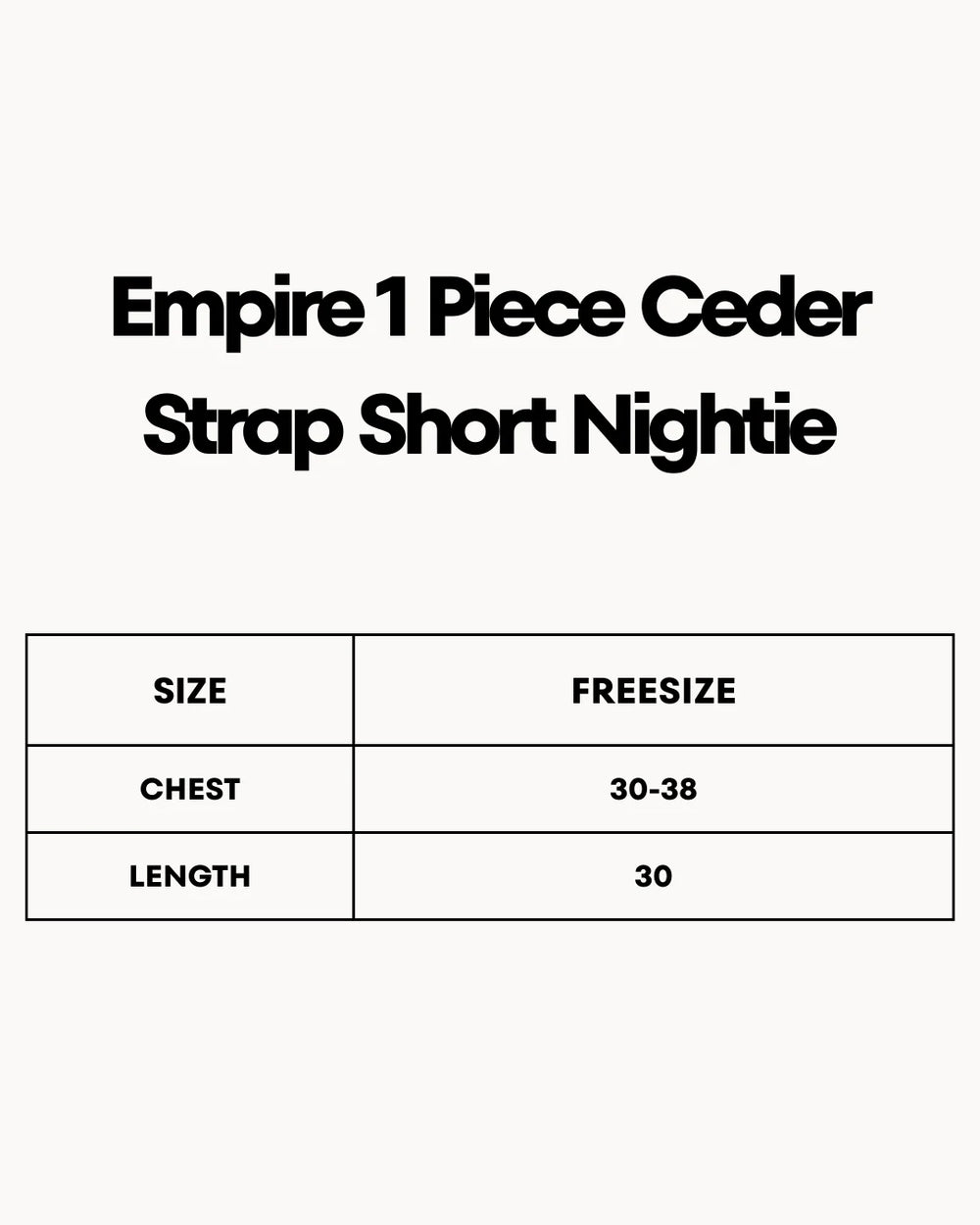Empire 1 Piece Ceder Strap Short Nightie