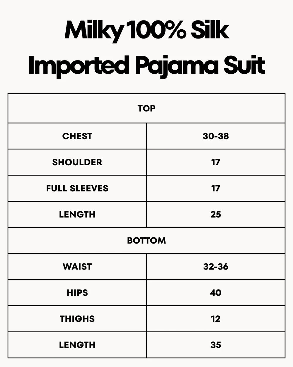 Milky 100% Silk Imported Pajama Suit