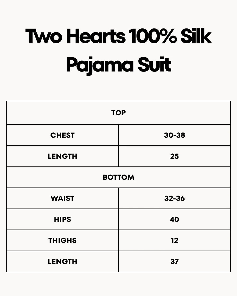 Two Hearts 100% Silk Pajama Suit