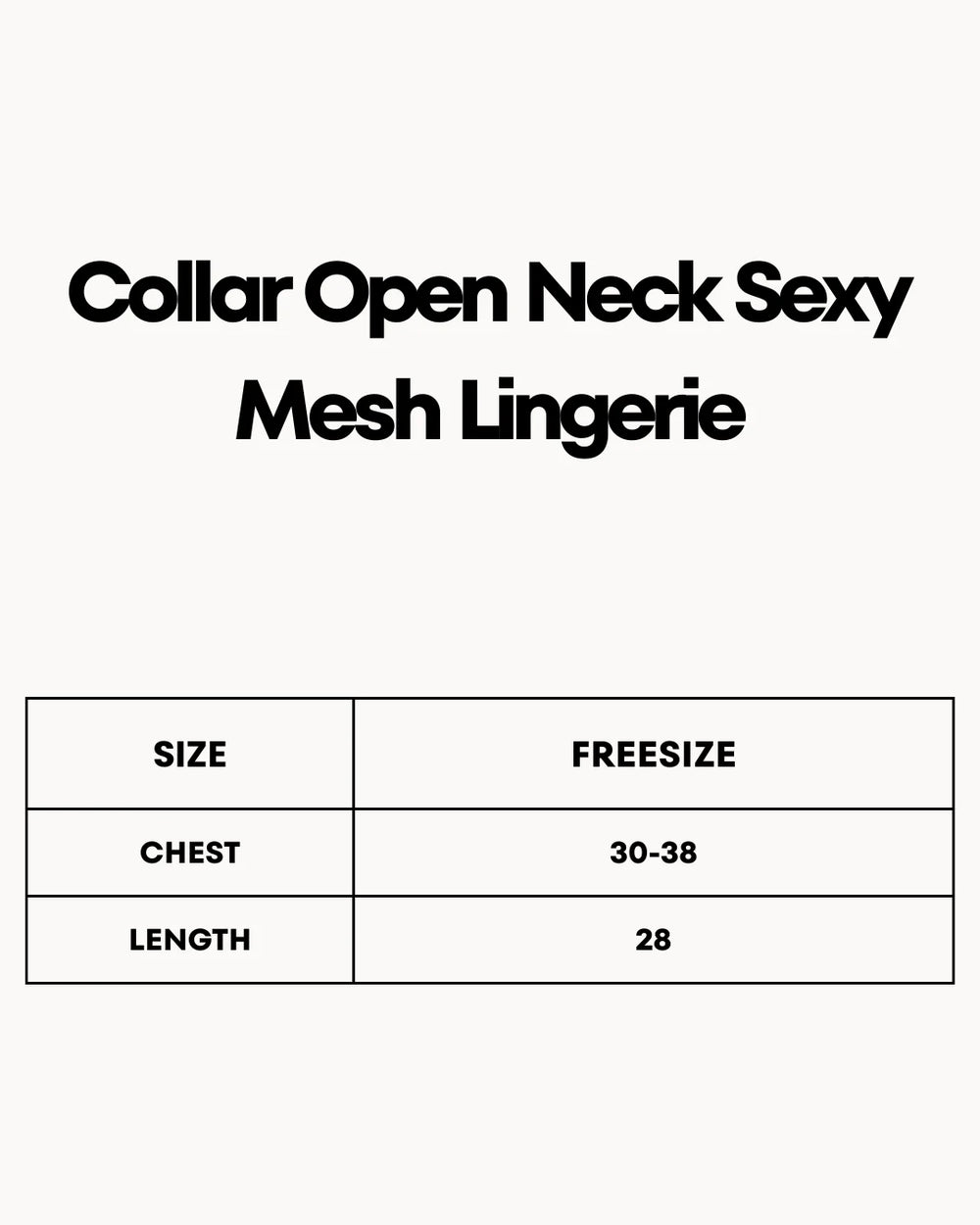 Collar Open Neck Sexy Mesh Lingerie