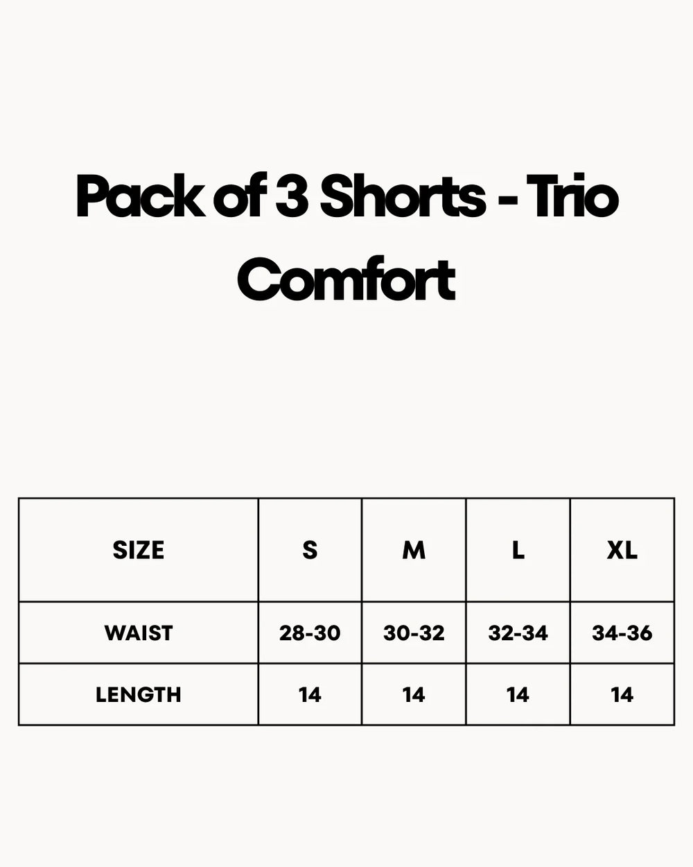 Pack of 3 Shorts - Trio Comfort