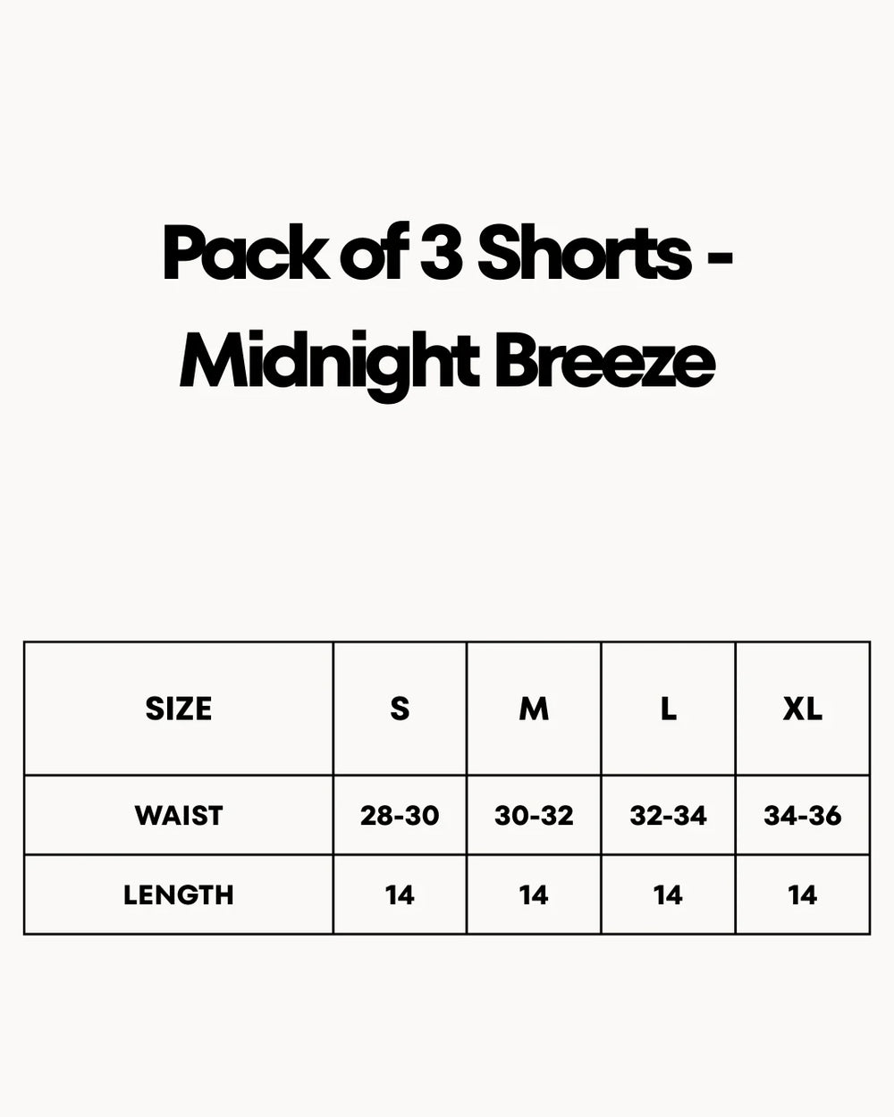Pack of 3 Shorts - Midnight Breeze