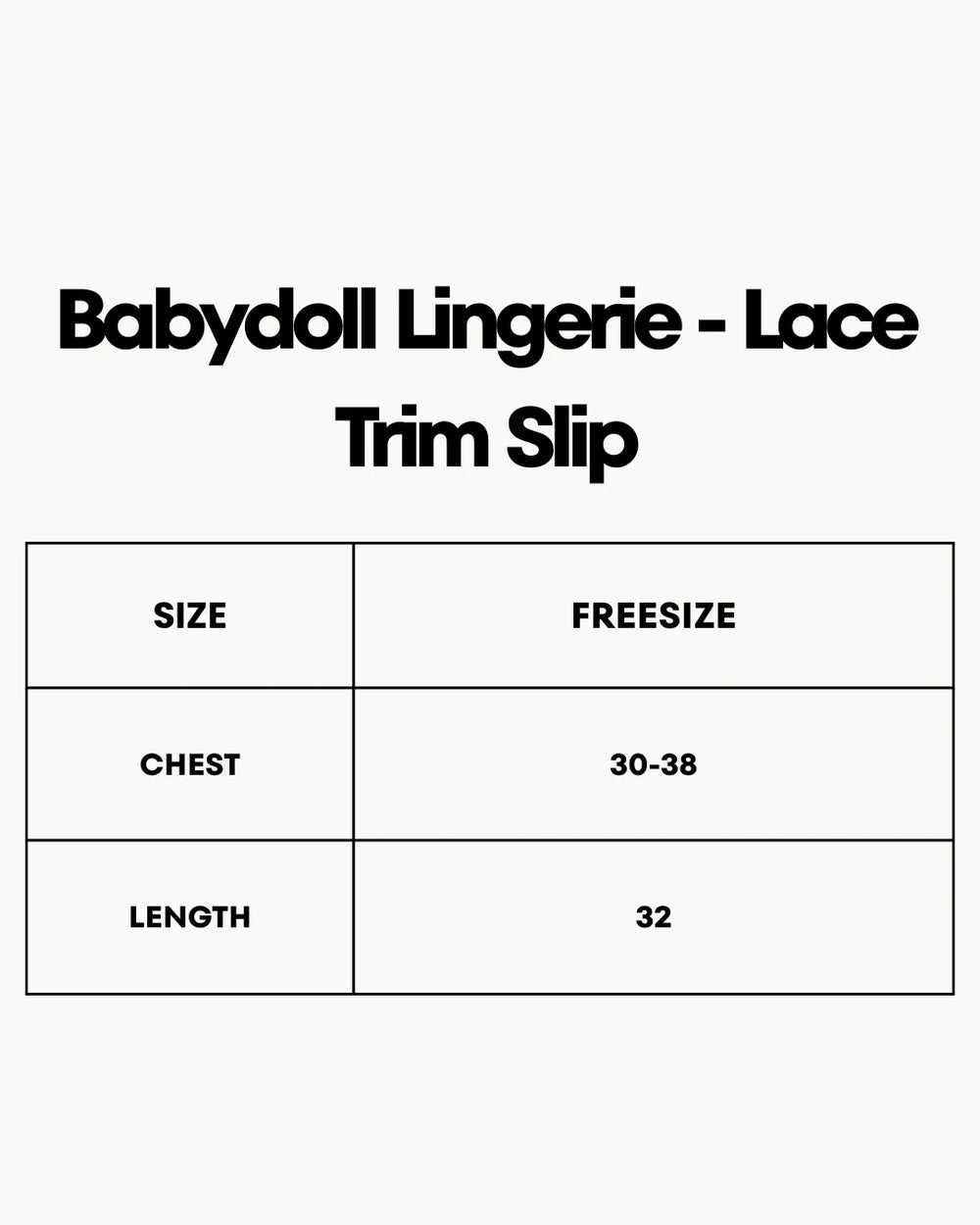 Babydoll Lingerie  -  Lace Trim Slip