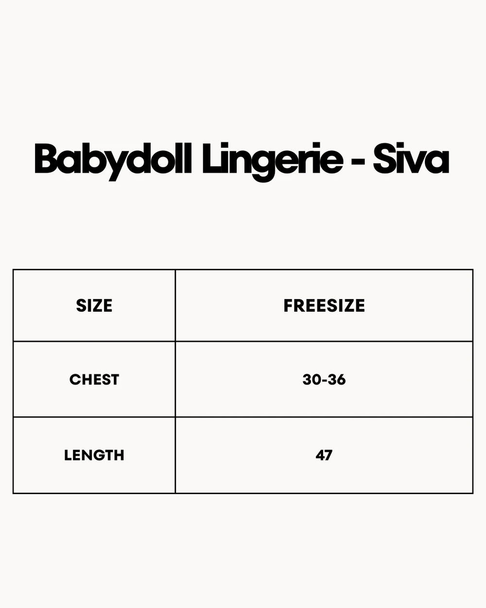 Babydoll Lingerie - Siva
