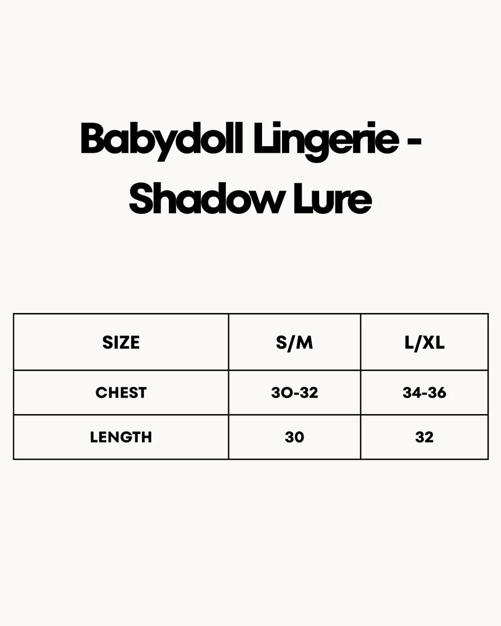 Babydoll Lingerie  - Shadow Lure