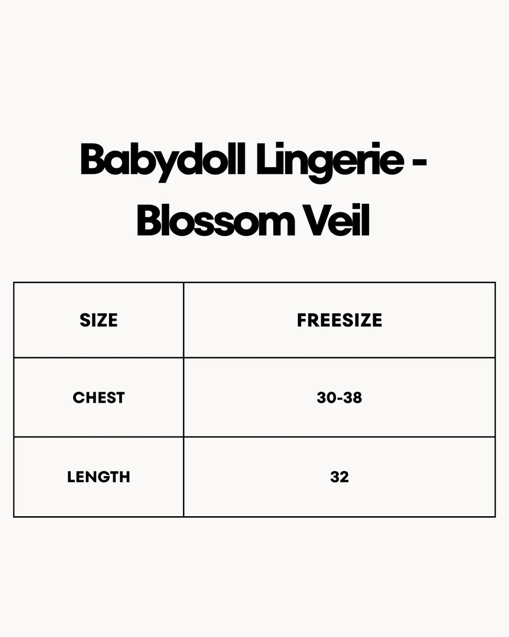 Babydoll Lingerie  -  Blossom Veil