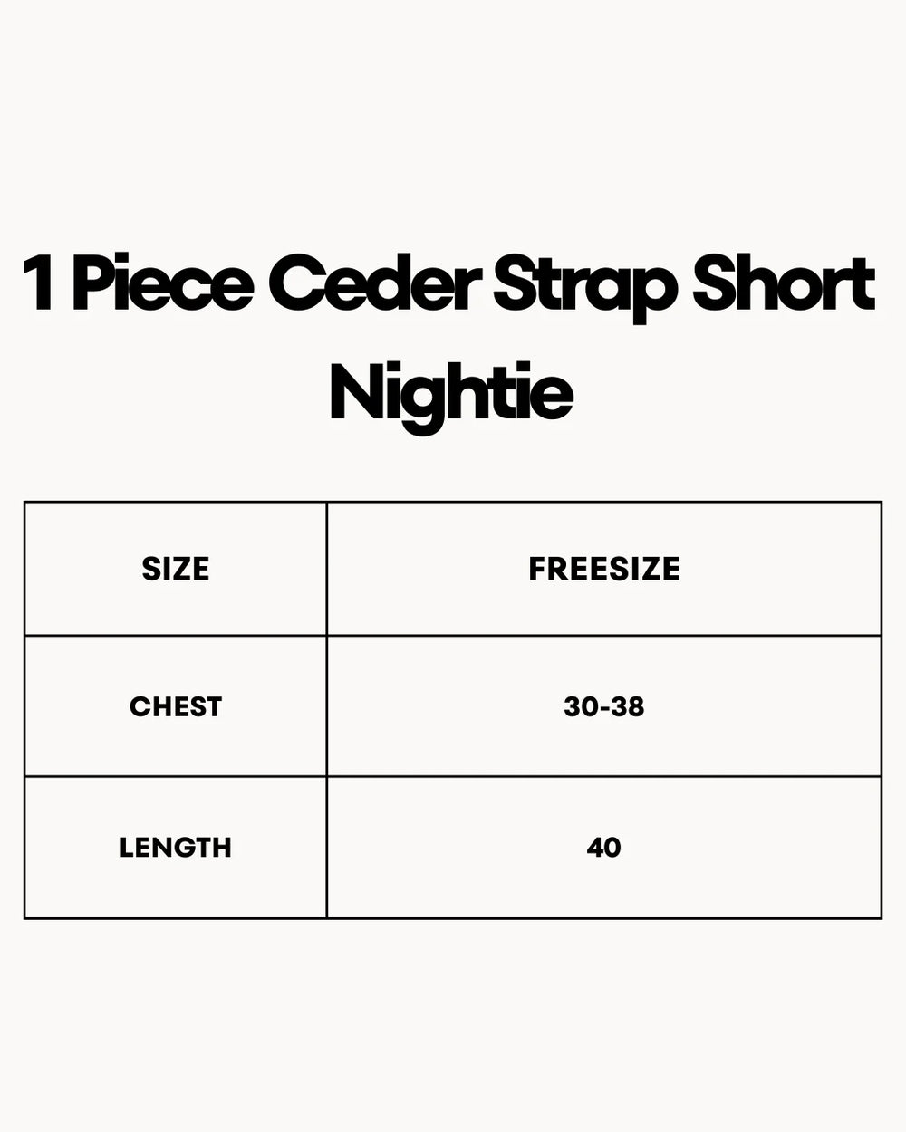1 Piece Ceder Strap Short Nightie