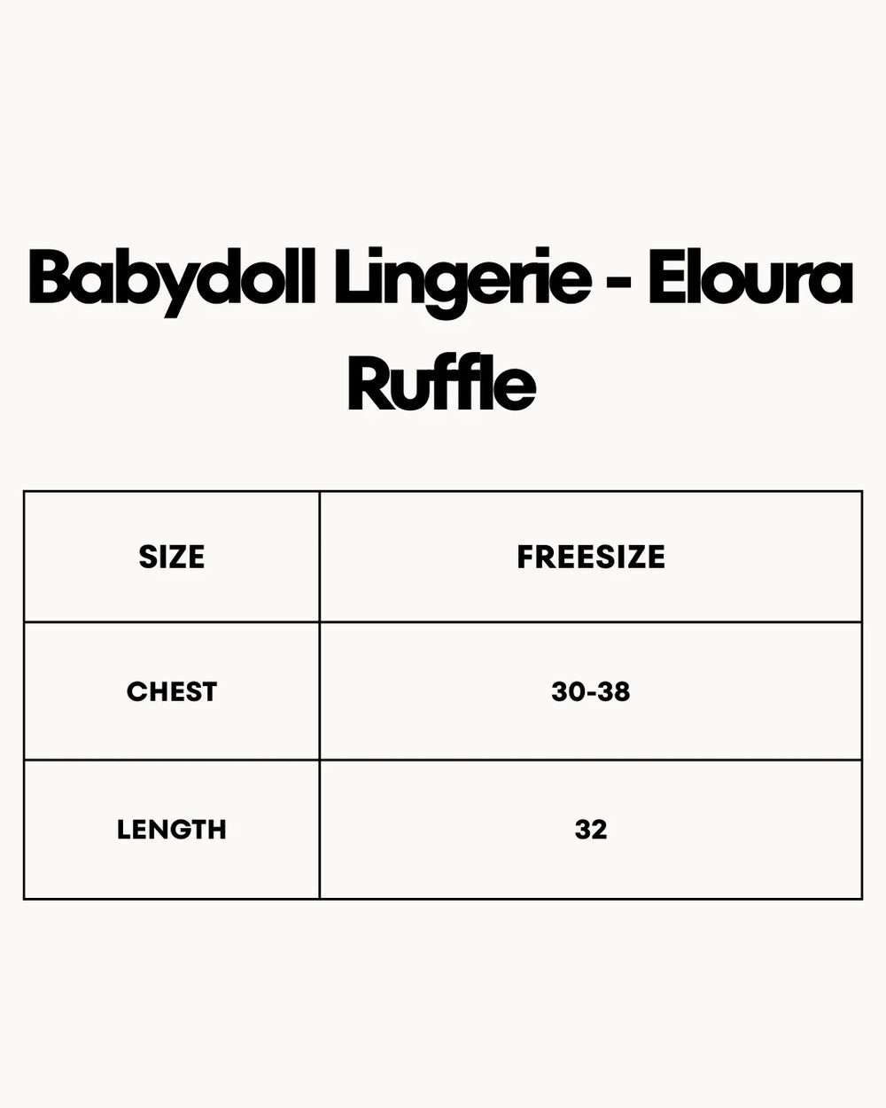 Babydoll Lingerie  -  Eloura Ruffle