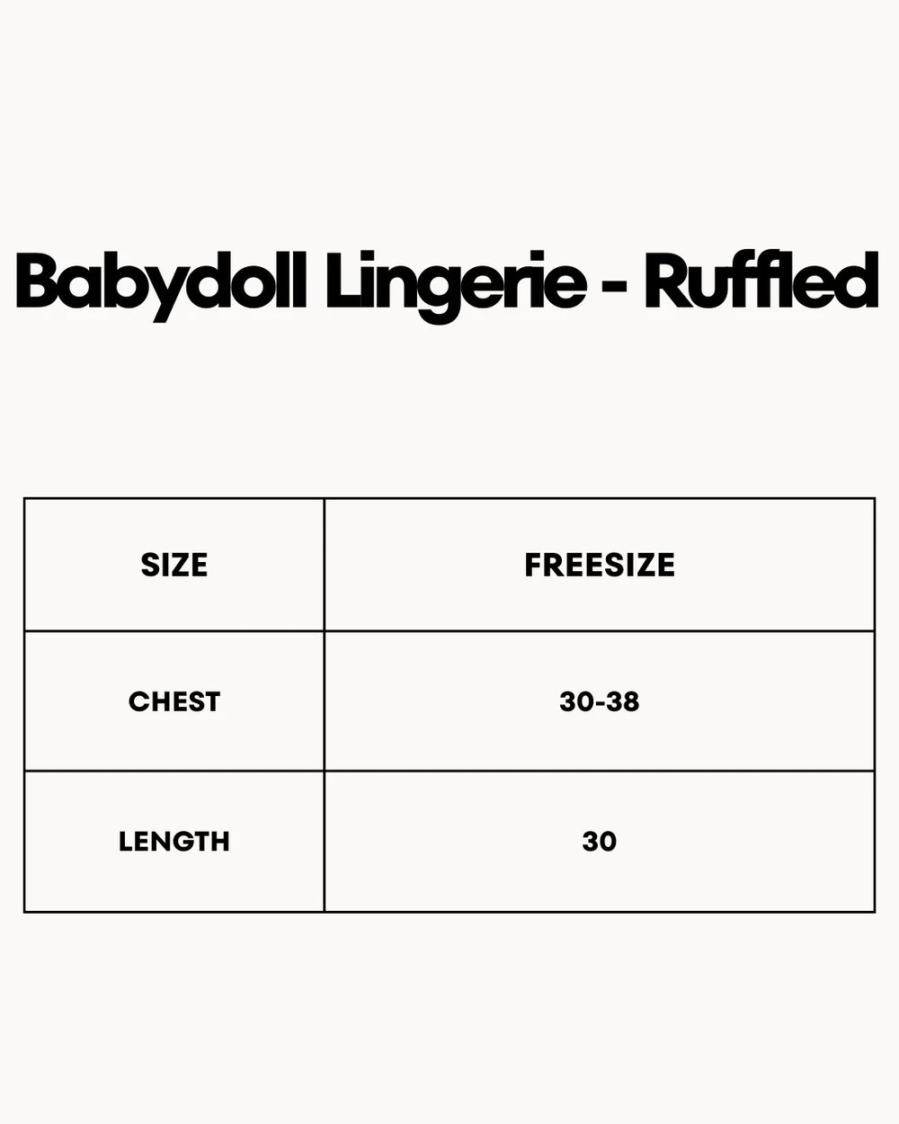Babydoll Lingerie  -  Ruffled