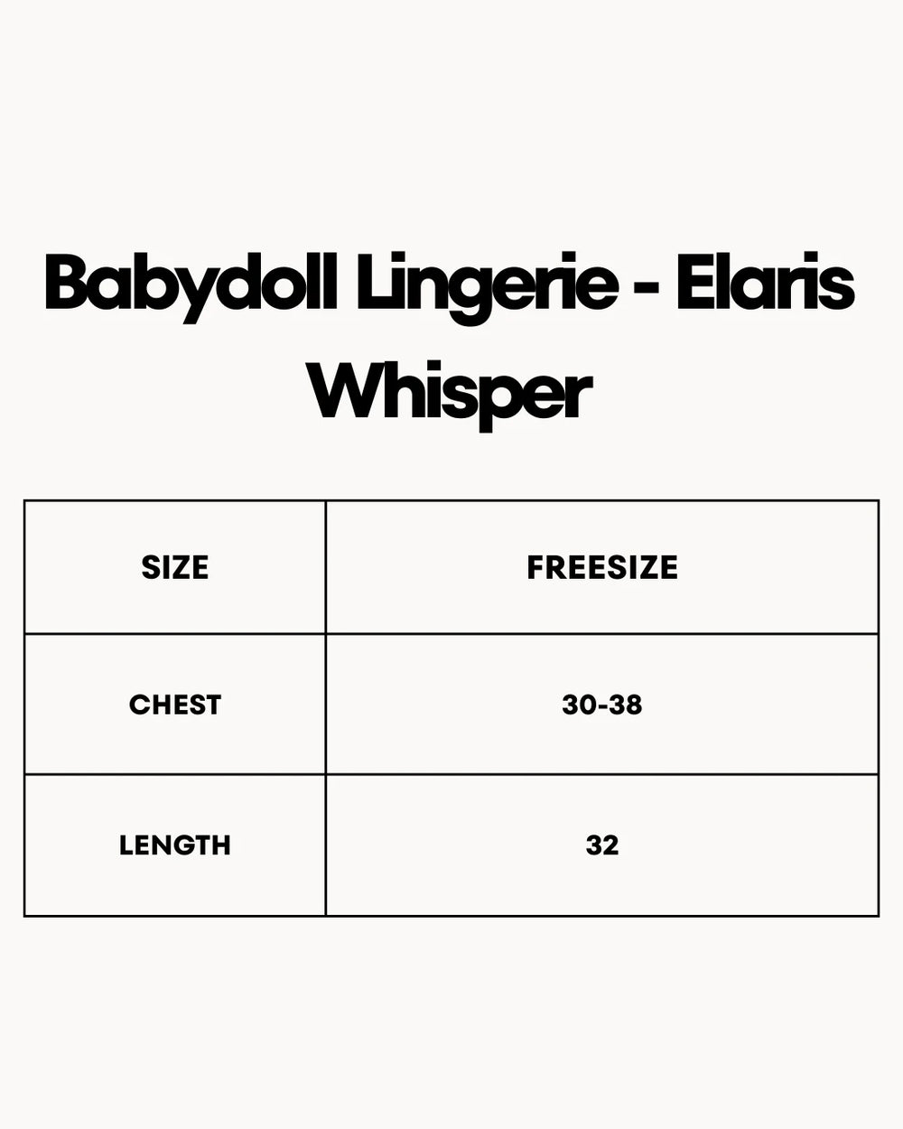 Babydoll Lingerie  - Elaris Whisper
