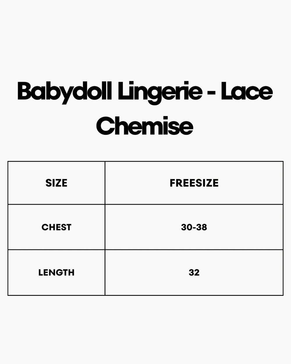 Babydoll Lingerie  - Lace Chemise