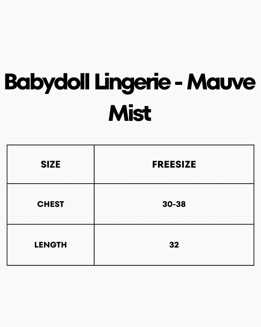 Babydoll Lingerie  - Mauve Mist