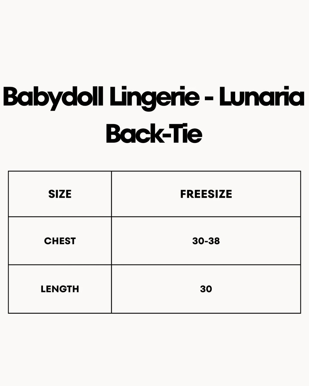 Babydoll Lingerie  - Lunaria Back-Tie