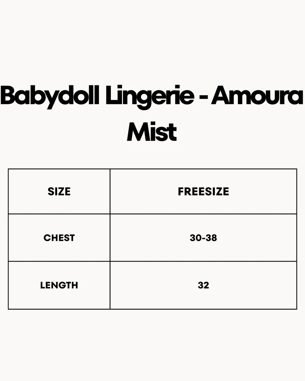 Babydoll Lingerie  -  Amoura Mist