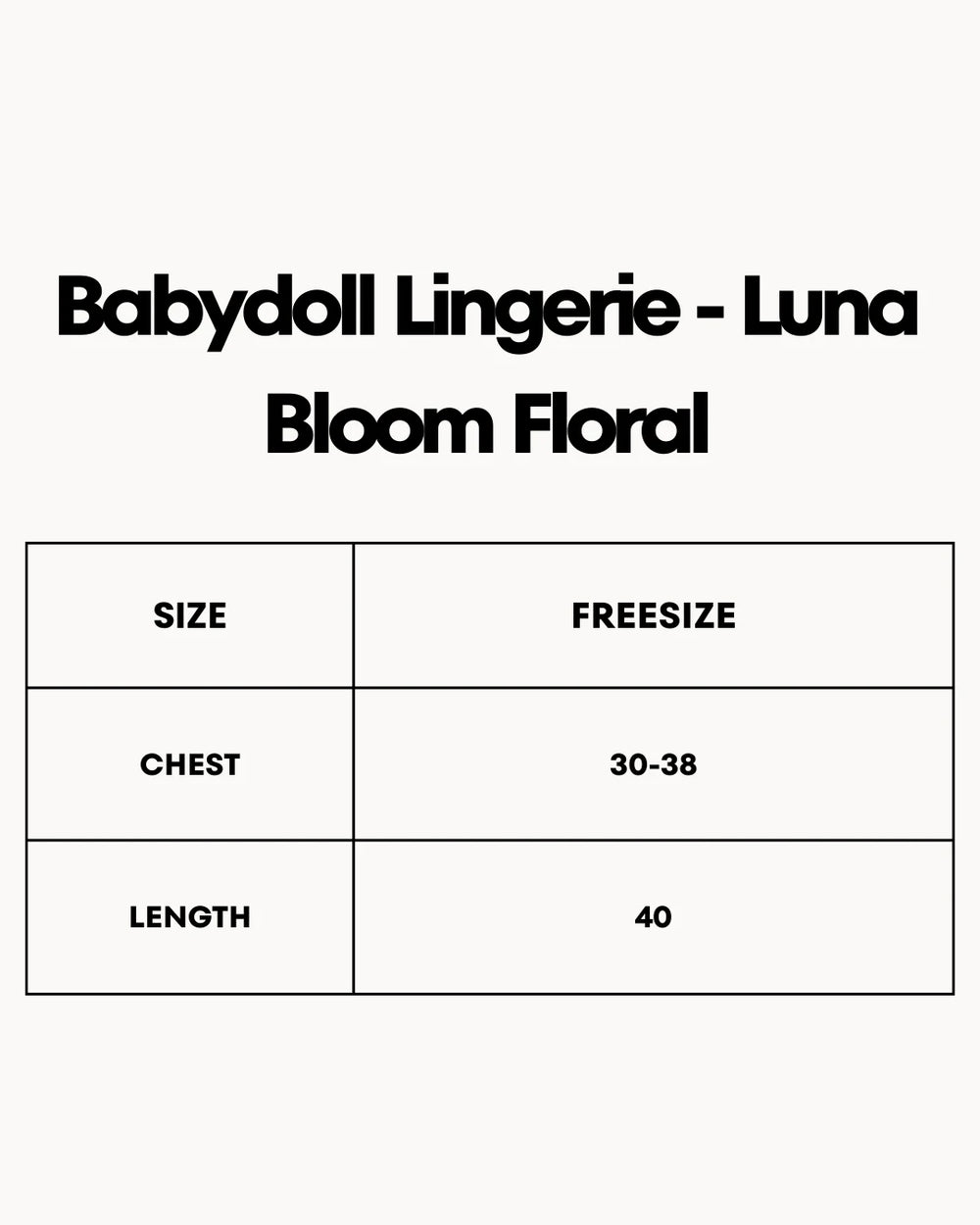 Babydoll Lingerie  -  Luna Bloom Floral