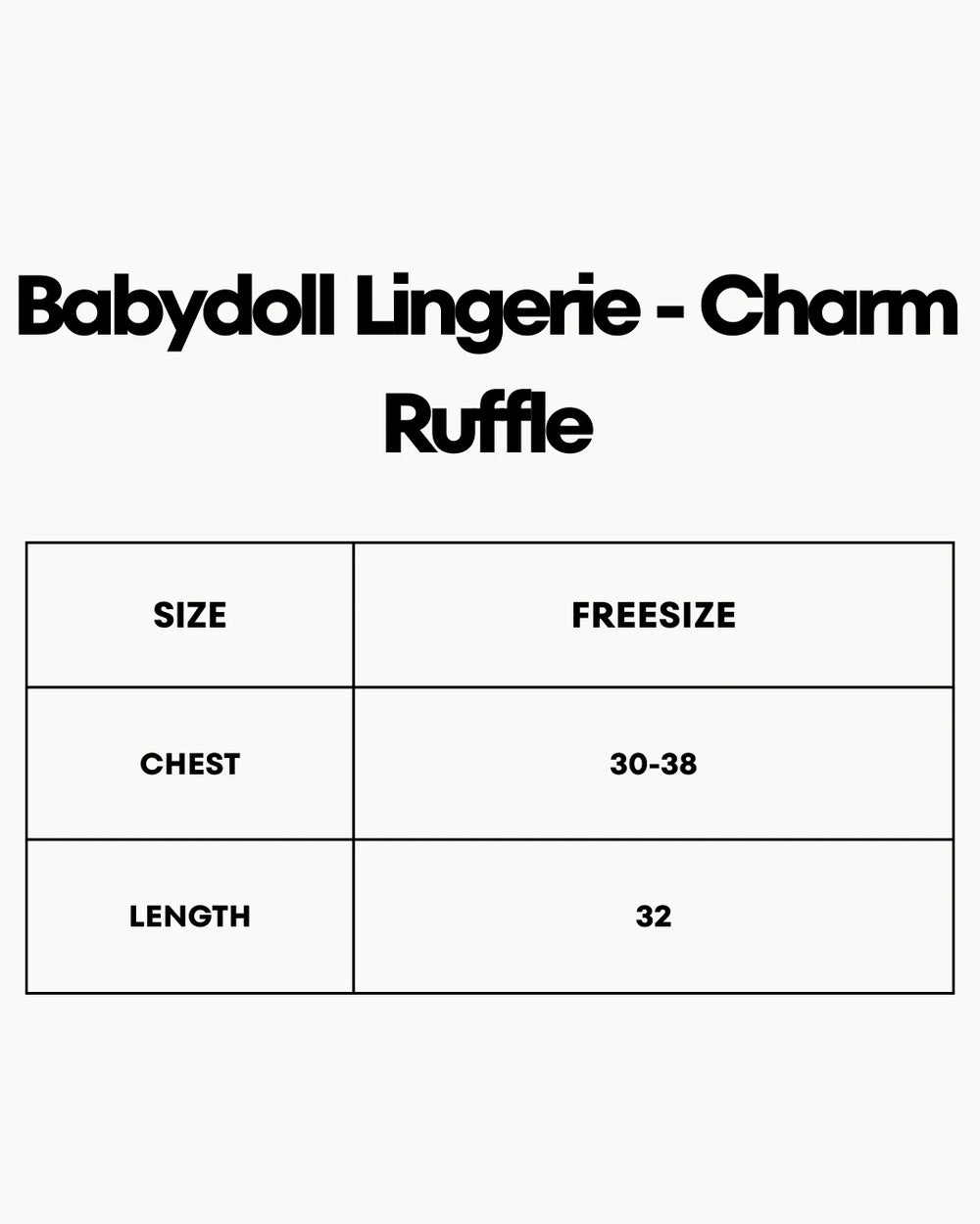 Babydoll Lingerie  - Charm Ruffle