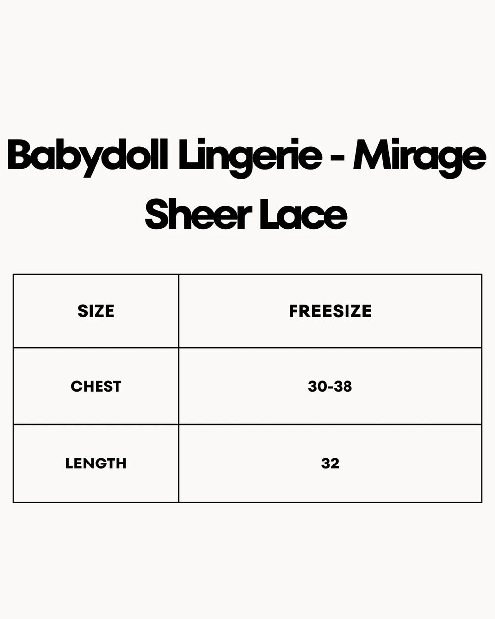 Babydoll Lingerie  - Mirage Sheer Lace