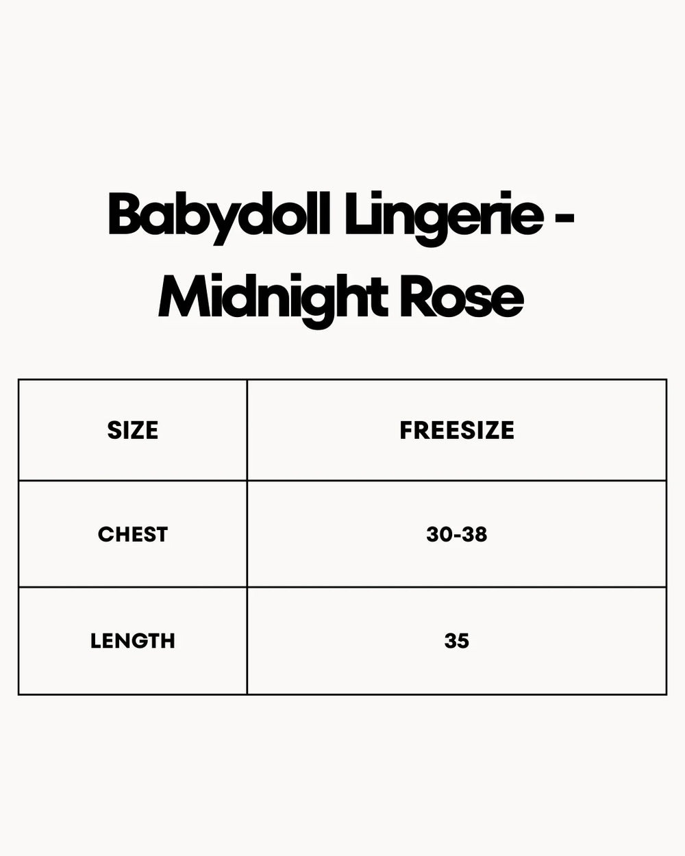 Babydoll Lingerie  - Midnight Rose