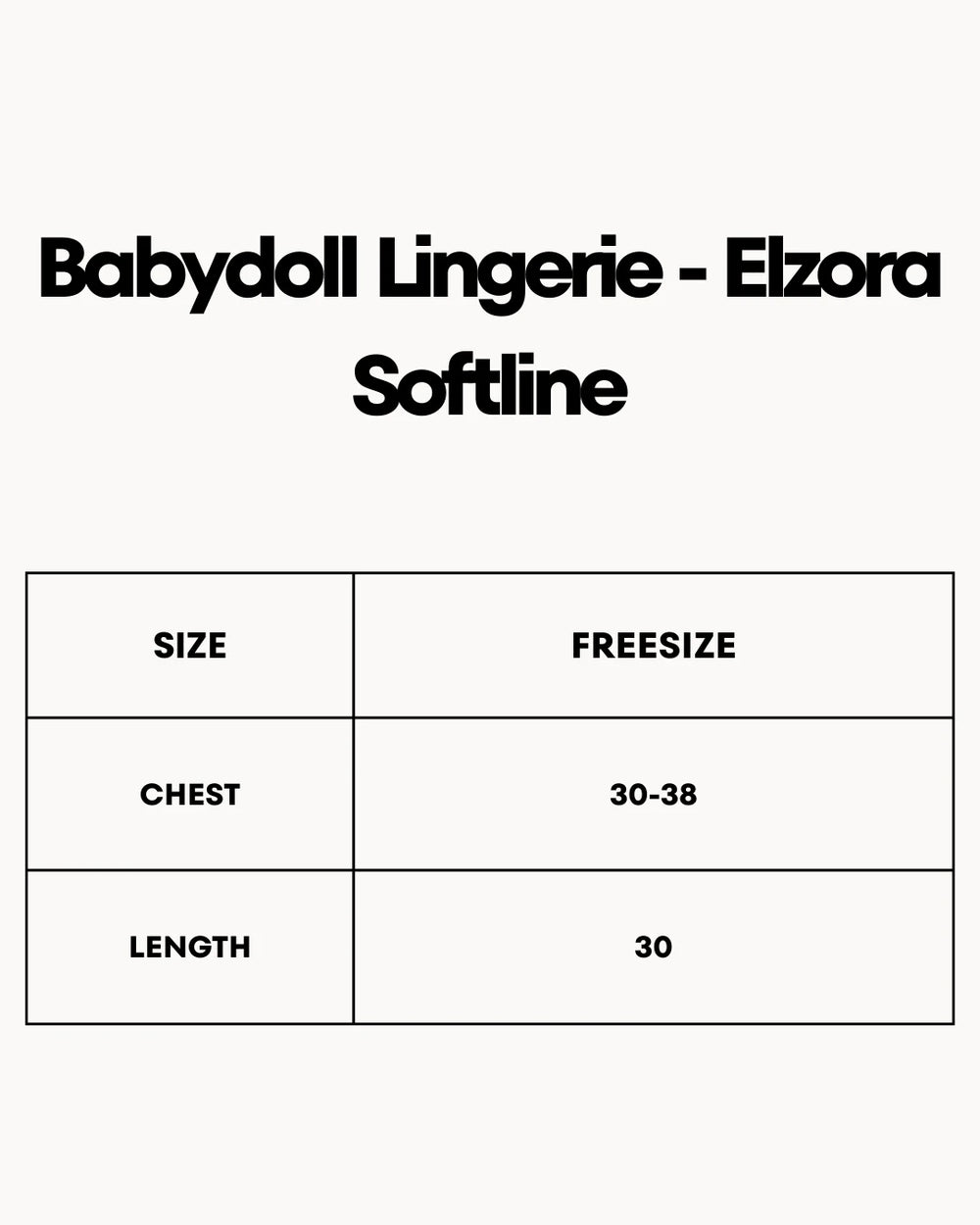 Babydoll Lingerie  -  Elzora Softline