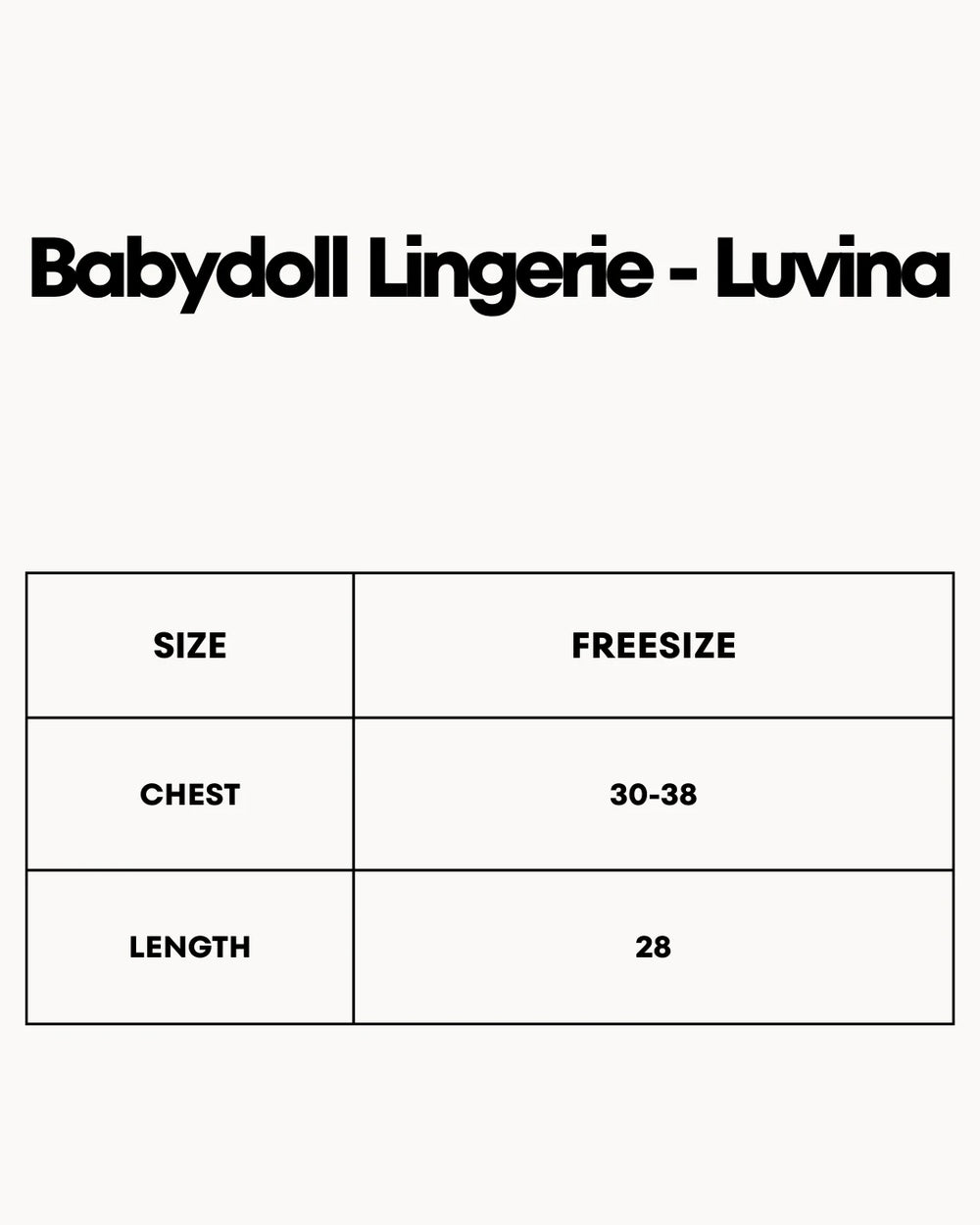 Babydoll Lingerie  - Luvina
