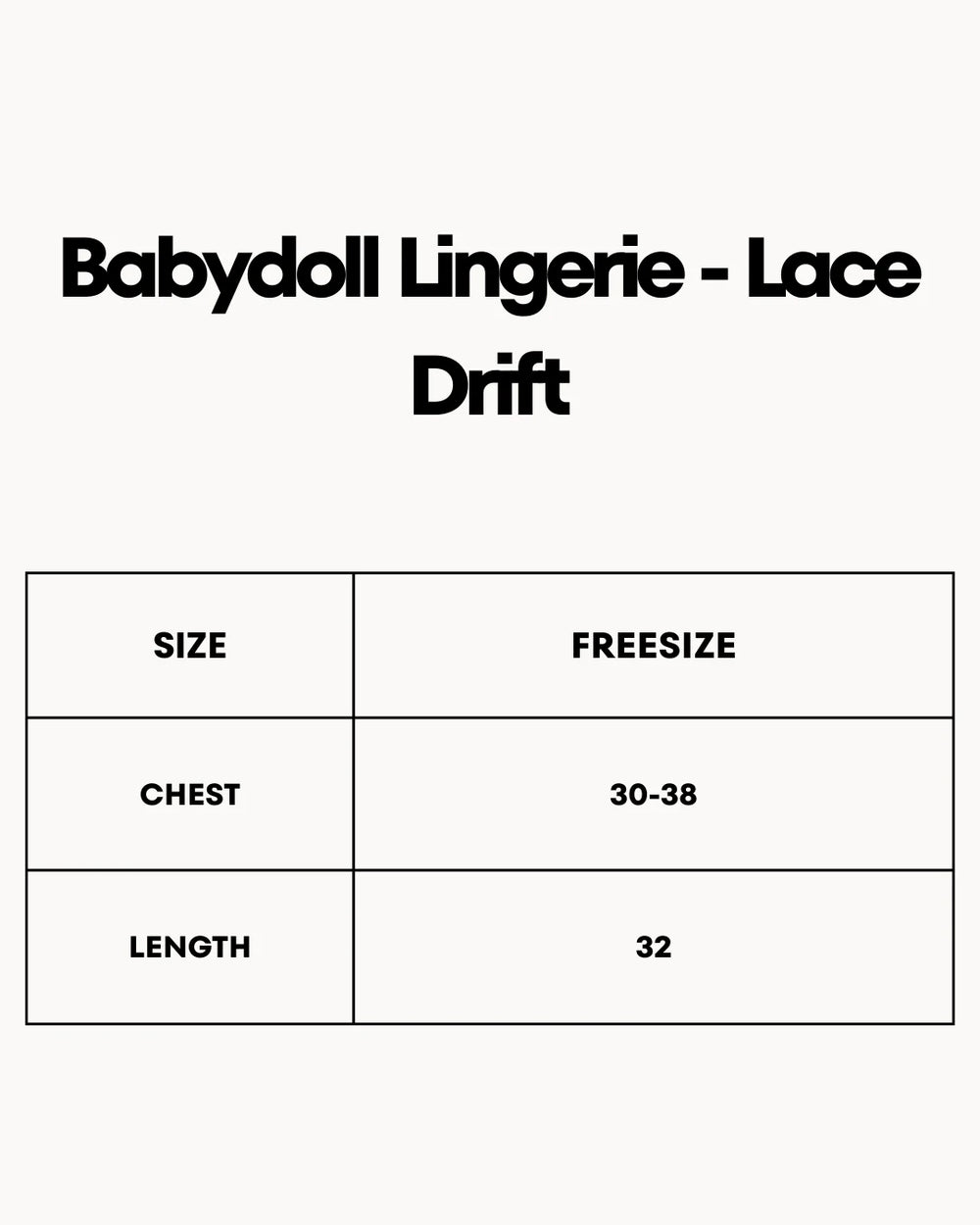 Babydoll Lingerie  - Lace Drift