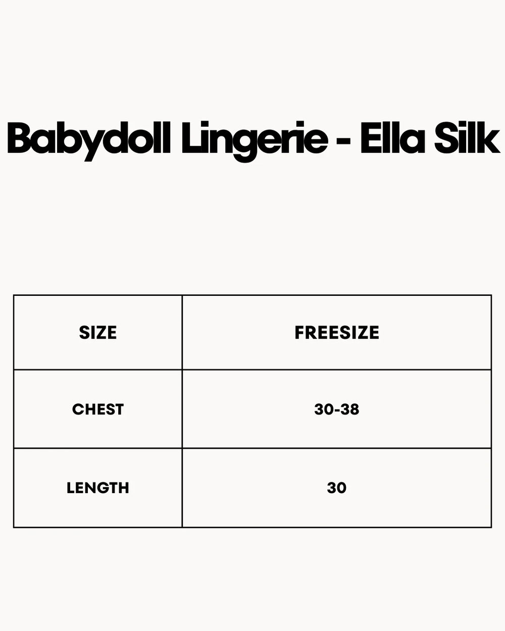 Babydoll Lingerie - Ella Silk