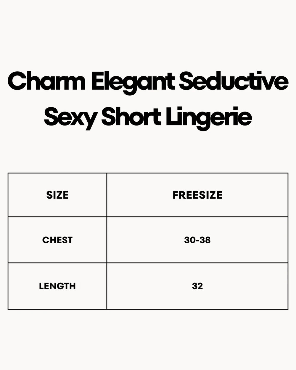 Charm Elegant Seductive Sexy Short Lingerie