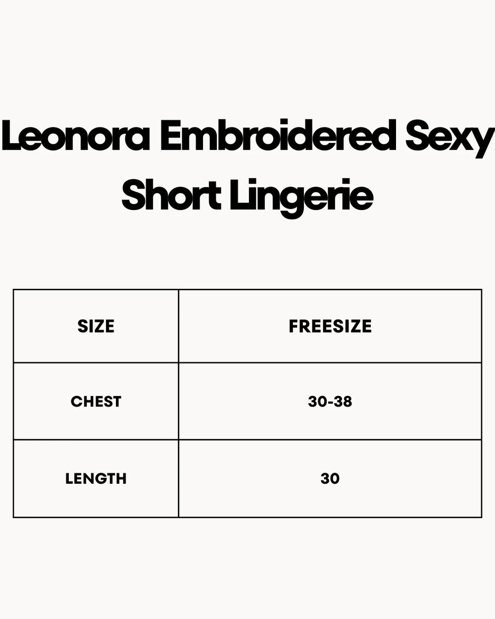 Leonora Embroidered Sexy Short Lingerie