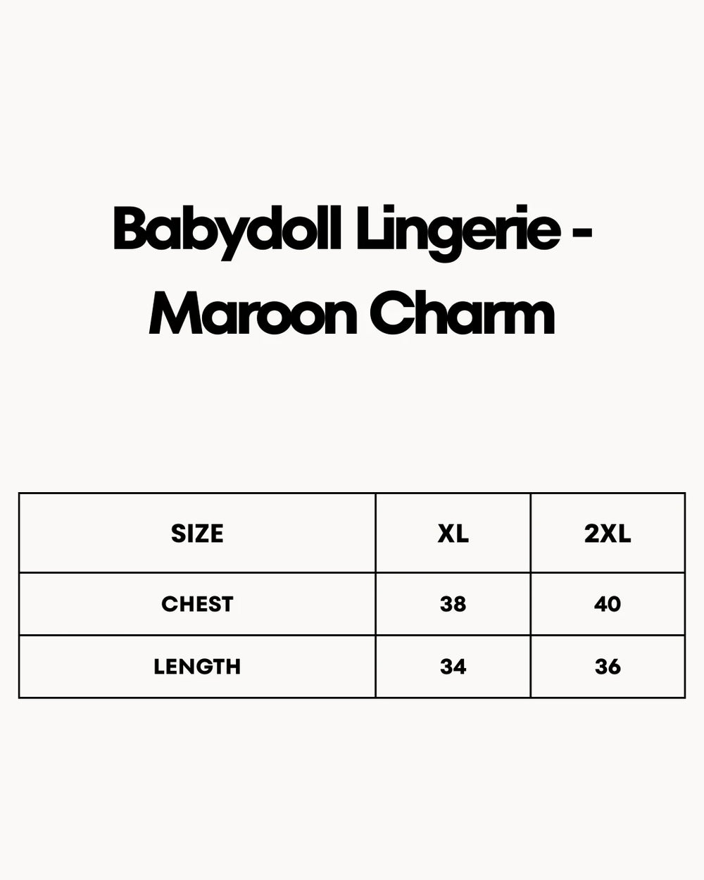 Babydoll Lingerie  - Maroon Charm