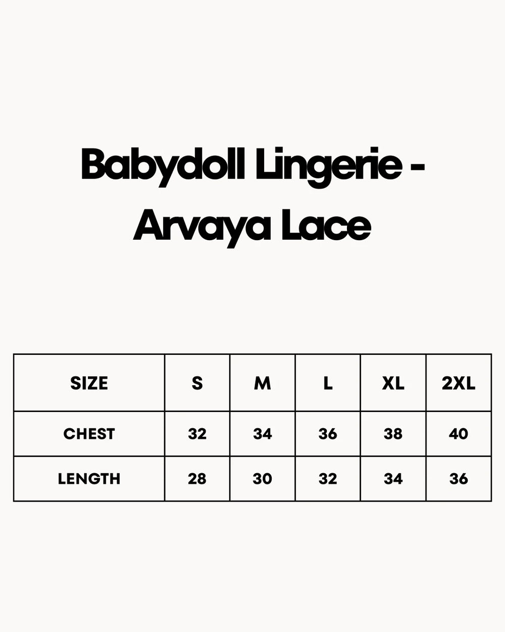 Babydoll Lingerie  - Arvaya Lace