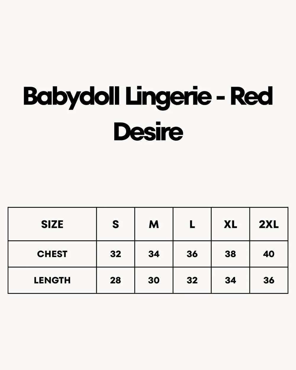 Babydoll Lingerie  - Red Desire