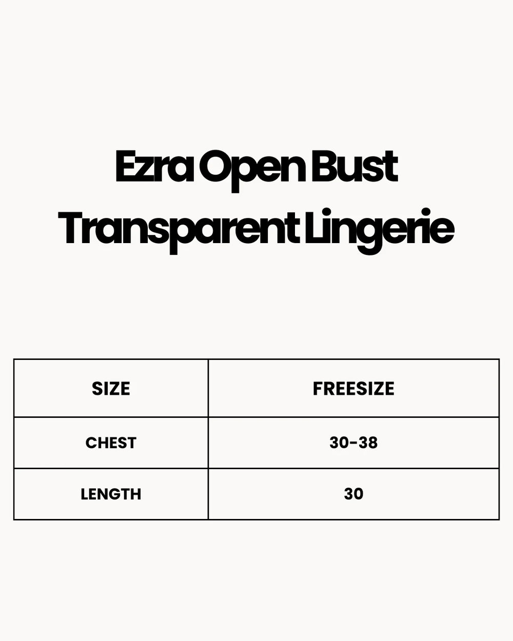 Ezra Open Bust Transparent Lingerie