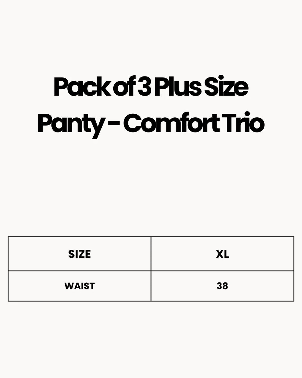 Pack of 3 Plus Size Panty - Comfort Trio