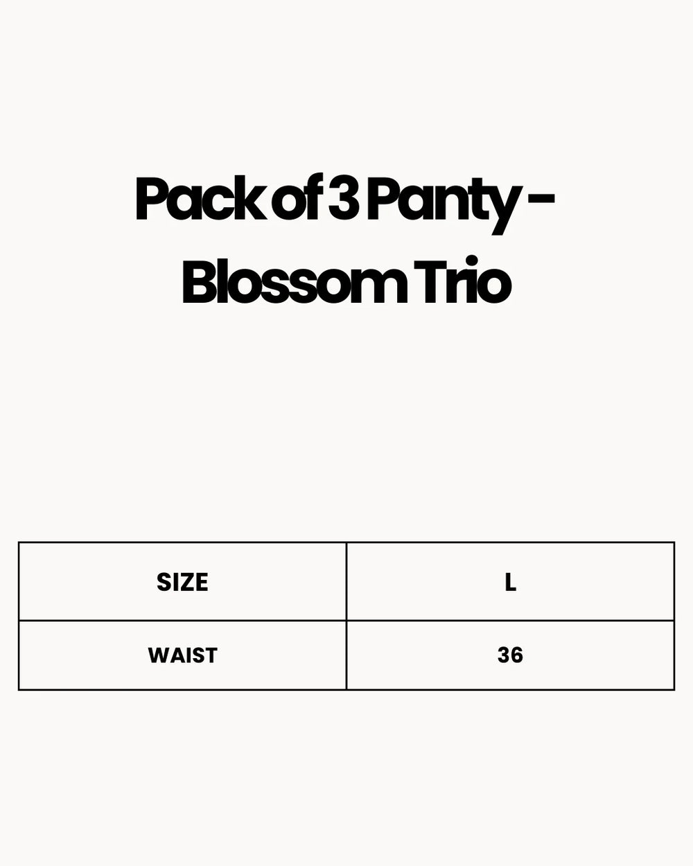 Pack of 3 Plus Size Panty - Blossom Trio