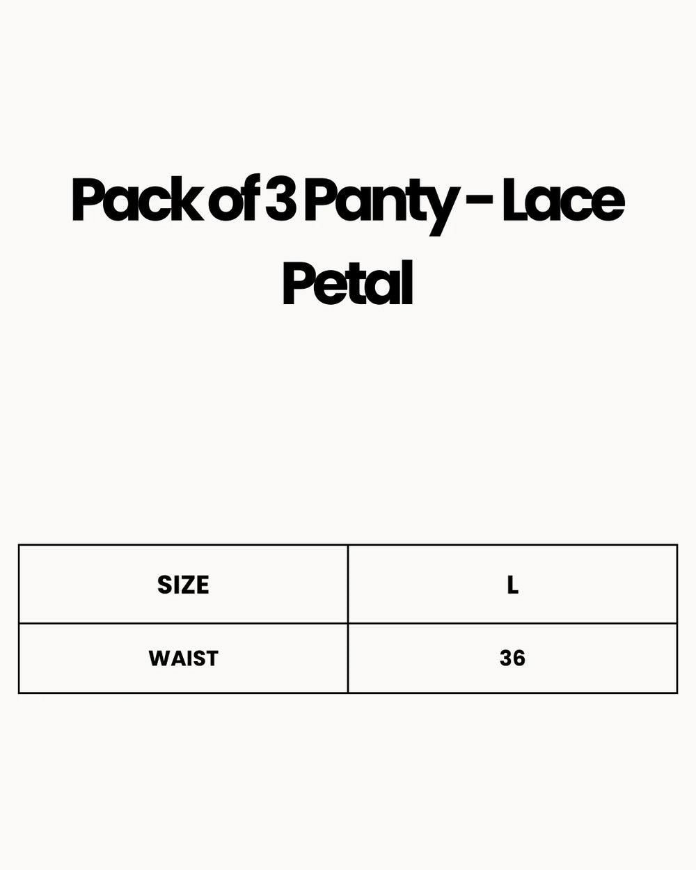 Pack of 3 Plus Size Panty - Lace Petal