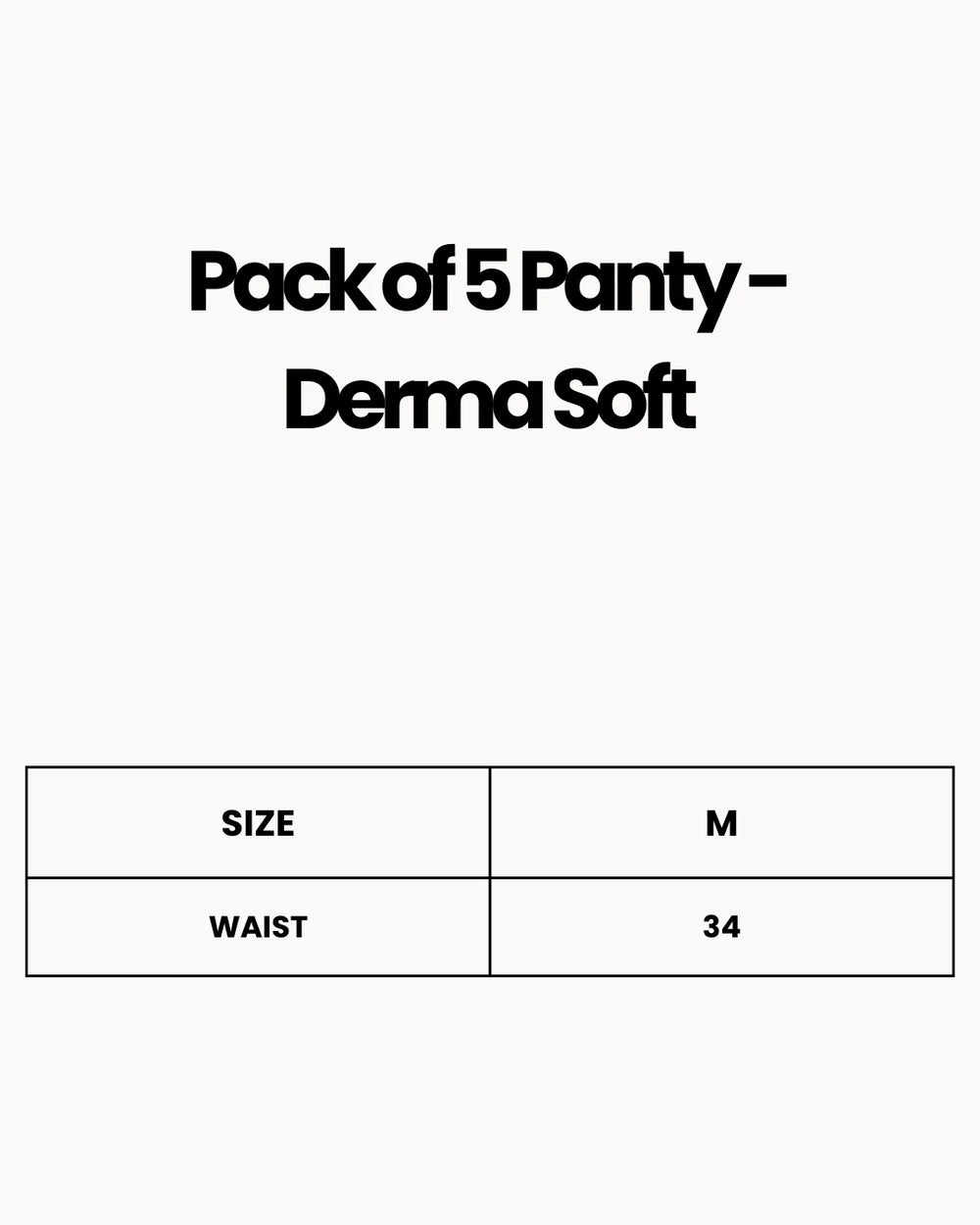 Pack of 5 Panty - Derma Soft