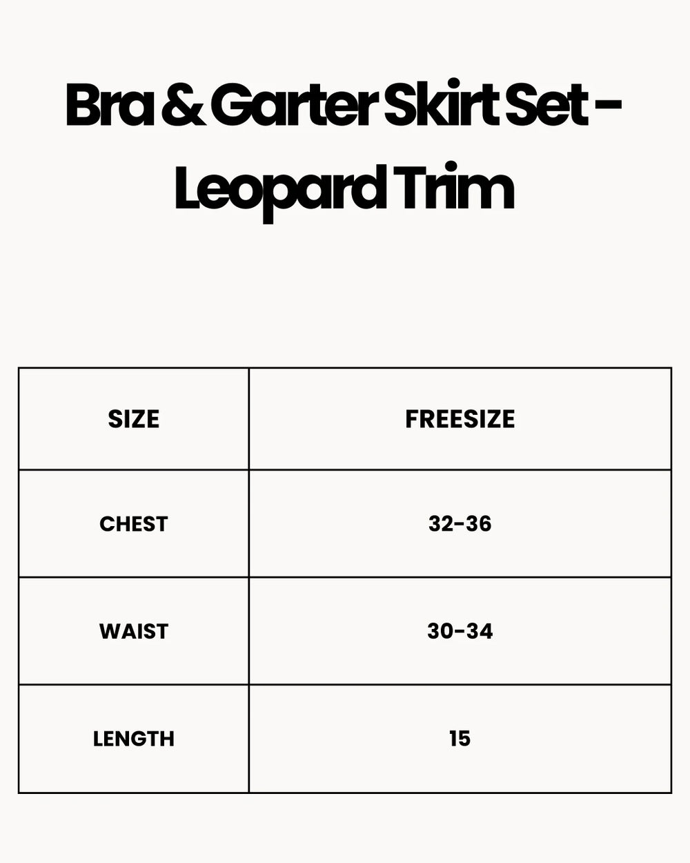 Bra & Garter Skirt Set - Leopard Trim