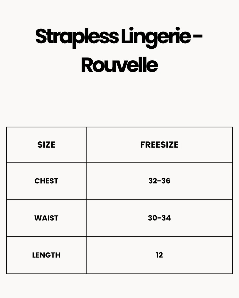 Strapless Lingerie - Rouvelle