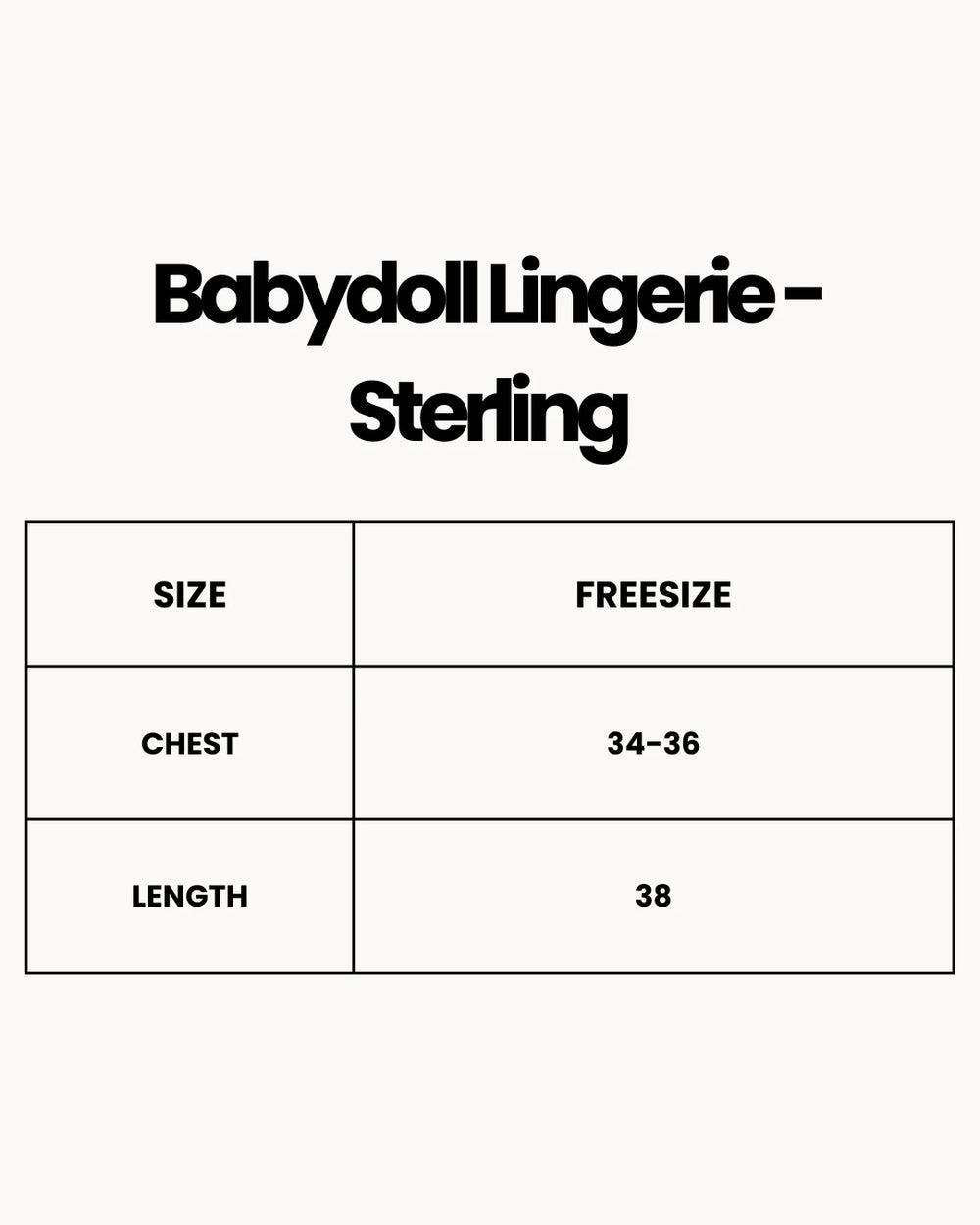 Babydoll Lingerie  -  Sterling