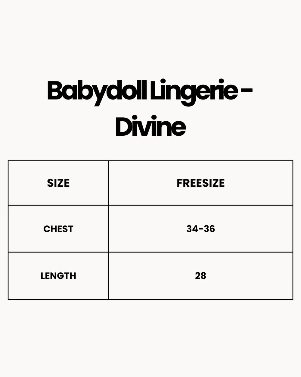 Babydoll Lingerie  -  Divine