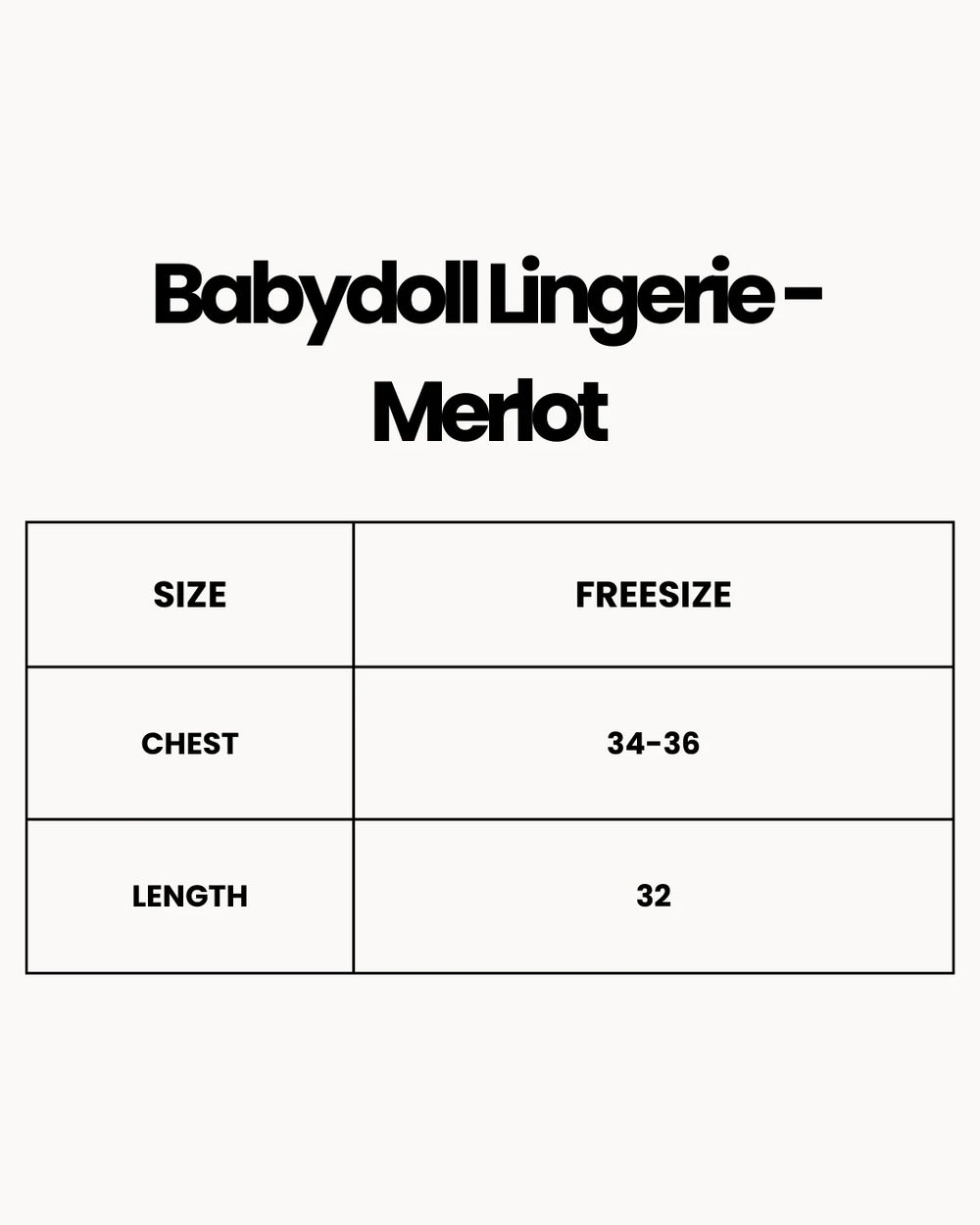 Babydoll Lingerie  - Merlot