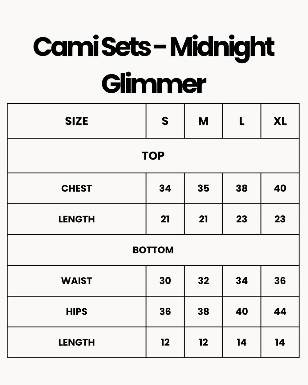 Cami Sets - Midnight Glimmer