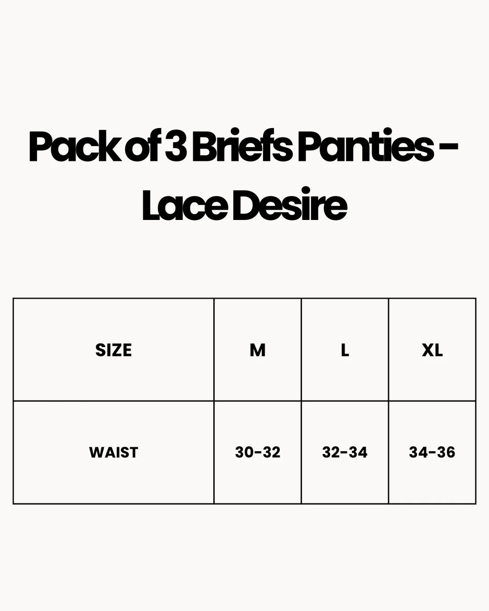 Pack of 3 Briefs Panties - Lace Desire